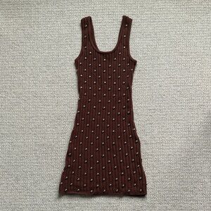 NBD Brown Sleeveless Knit Dress